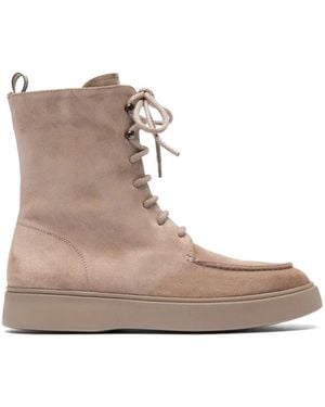 Officine Creative Frame 108 Lace-Up Zip Boots - Brown