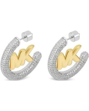 Michael Kors Logo-Embellishment Earrings - White