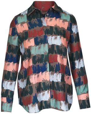 Lafayette 148 New York Scottie Printer シャツ - ブルー