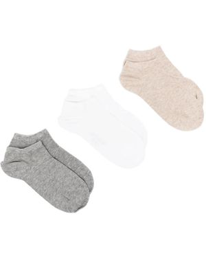 Marc O' Polo Ribbed-Trim Socks (Pack Of Three) - White