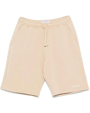 Mc2 Saint Barth Cotton Track Shorts - Natural