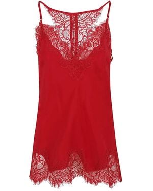 Gold Hawk Silk Top - Red