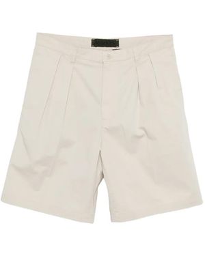 Aspesi Short En Coton À Design Plissé - White