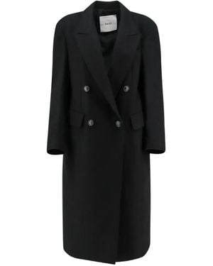 Hevò Martina Franca Double-Breasted Coat - Black