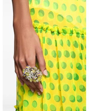 Dries Van Noten Anillo con cuentas - Amarillo