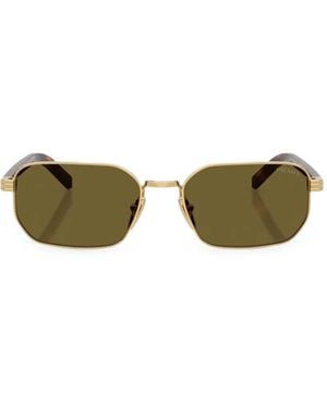 Prada Geometric-Frame Sunglasses - Green