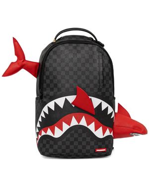 Sprayground Shark-Embellishment Backpack - Red