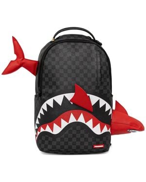 Sprayground Shark-Embellishment Backpack - Red
