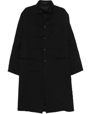 Yohji Yamamoto Einreihiger Mantel - Schwarz