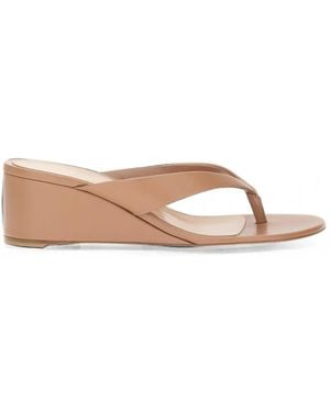 Gianvito Rossi Thong Wedged Sandals - Pink