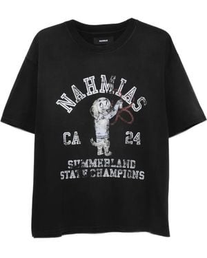 NAHMIAS Graphic-Print T-Shirt - Black