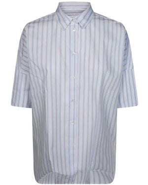 Robert Friedman Gestreiftes Hemd im Oversized-Look - Blau