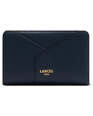 Lancel Enveloppe Grained Leather Wallet - Blue