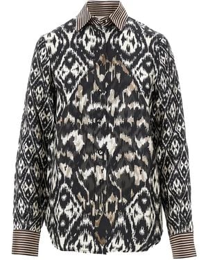 Pierre Louis Mascia Gemustertes Hemd - Grau