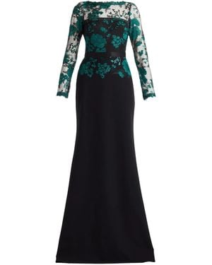 Tadashi Shoji Floral-Embellishment Maxi Dress - Black