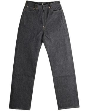 TAIGA TAKAHASHI Lot. 702 Contrast-Stitch Straight-Leg Jeans - Grey