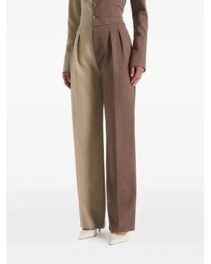 Manière De Voir Julie Two-Tone Tailored Trousers - Brown