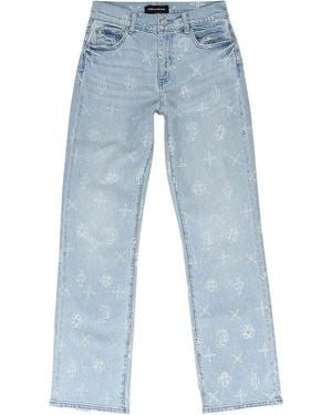 Purple Brand Outline Mono Jeans - Blue