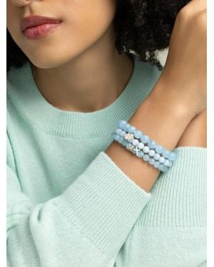 Sydney Evan Aquamarine And Diamond Beaded Bracelet - Green