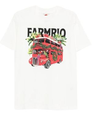FARM Rio Bus-graphic T-shirt - White