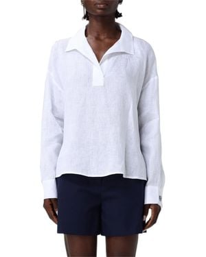 Emporio Armani Long-Sleeve Linen Blouse - White