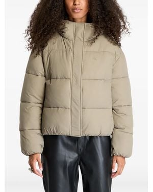 Calvin Klein Logo-Print Jacket - Natural