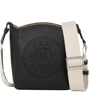Karl Lagerfeld Small K/Circle Bucket Perforated Bag - Black