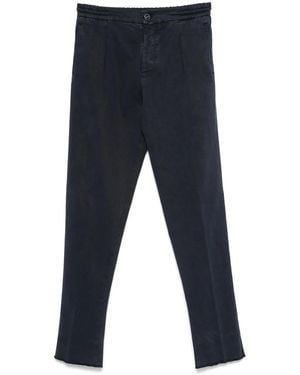 Kiton フレイド タックパンツ - ブルー