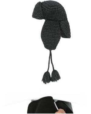 Etro Crochet Tassel-Detail Trapper Hat - Black