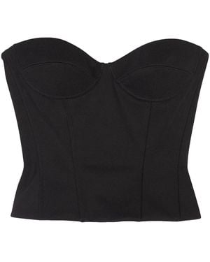 Balenciaga Strapless Bustier Top - Black