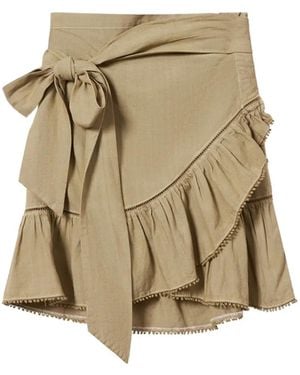 Isabel Marant Mempster Ruffled Wrap Mini Skirt - Natural