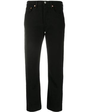 Levi's Jeans Cropped A Gamba Dritta - Nero
