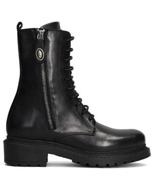 METISSE Lace-Up Combat Boots - Black