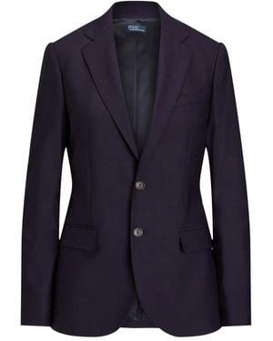 Polo Ralph Lauren Two-Button Stretch Wool Blazer - Blue