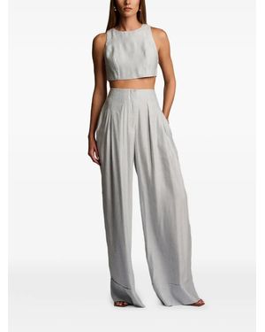 Hevron Cropped Top - Grey