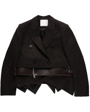 Sacai Wollen Jack - Zwart