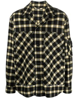 Versace Button-Down Checked Shirt Jacket - Black