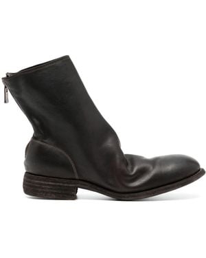 Guidi Zip-Fastened Leather Boots - Black