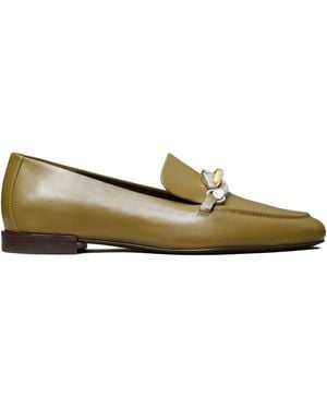 Tory Burch Jessa Leather Loafers - Green
