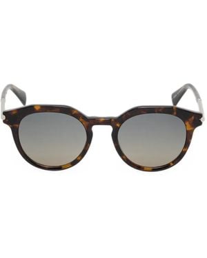 AllSaints Van Tortoiseshell-Effect Geometric-Frame Sunglasses - Grey