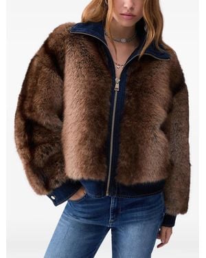 Liu Jo Faux-Fur Jacket - Blue