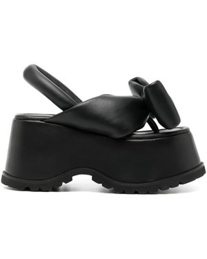 Melitta Baumeister Bow Platform Sandals - Black