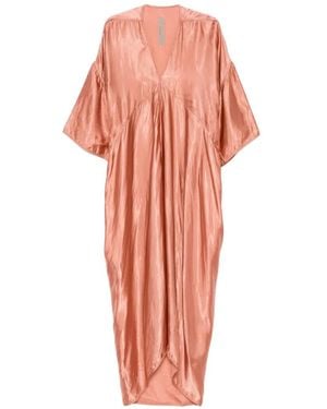 Rick Owens Tommykite V-Neck Maxi Dress - Pink