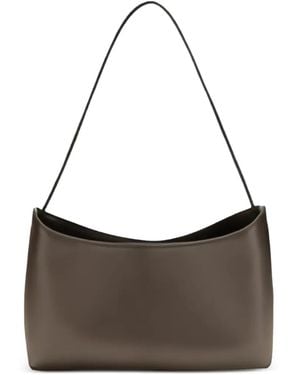 The Row Alma Baguette Shoulder Bag Dark - Brown