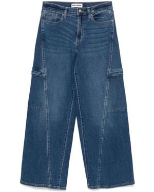 DKNY High-Rise Wide-Leg Jeans - Blue