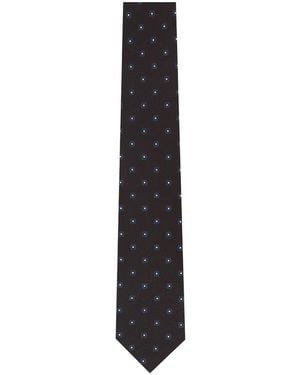 ZEGNA Corbata con motivo cuadrado - Blanco