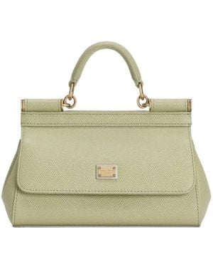 Dolce & Gabbana Sicily Small Leather Handbag - Metallic