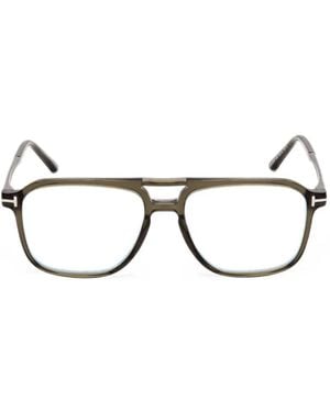 Tom Ford Pilot-Frame Glasses - Green