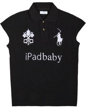 PRAYING Ipad Baby Sleeveless Polo Shirt - Black
