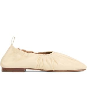 Mansur Gavriel Ruched Ballerina Ballet Flat - Natural